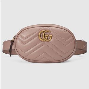 100% Gucci Marmont Matelasse leather belt bag